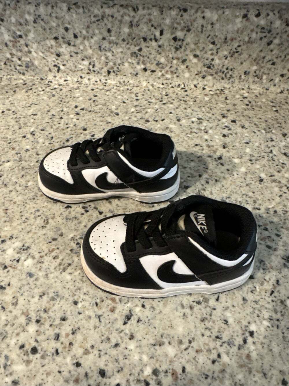 Nike Baby Toddler Black/White Dunk Low Sneaker Shoes, CW1589-100 (TD) Size 5C - Picture 3 of 7